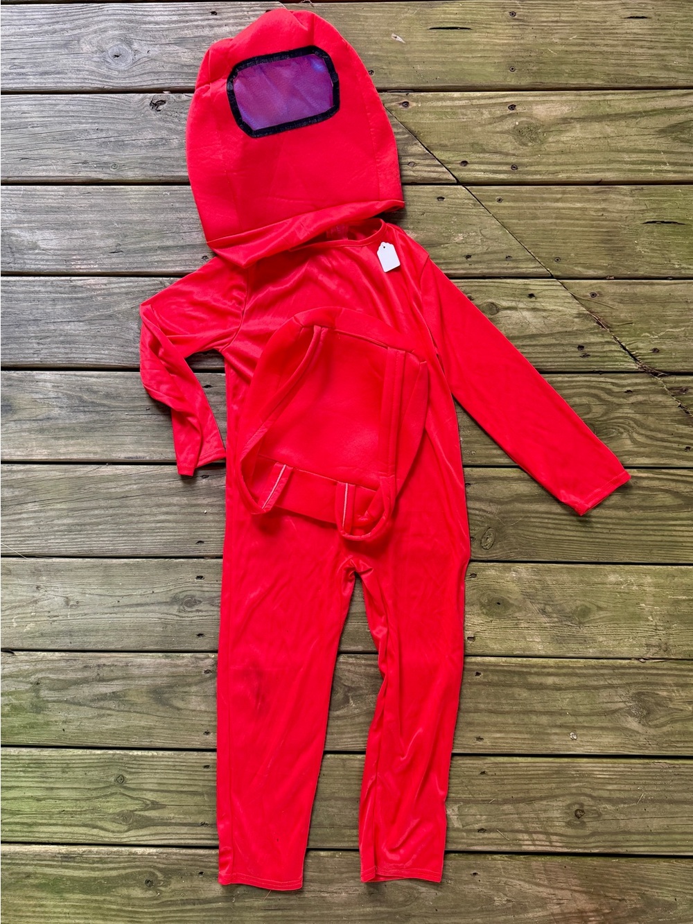 Among Us Red Impostor Hooded Costume Kids Size Medium 7-8 Halloween Cosplay